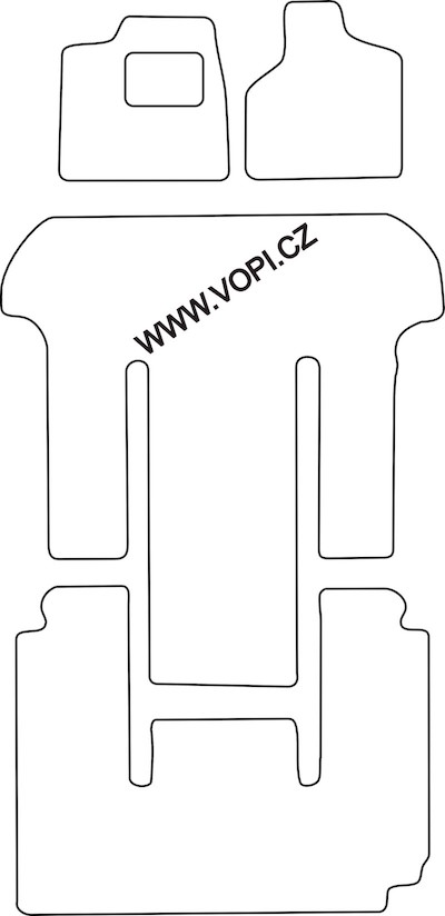 Autokoberce Chrysler Voyager LWB 1996 - 2001 komplet Carfit (705)